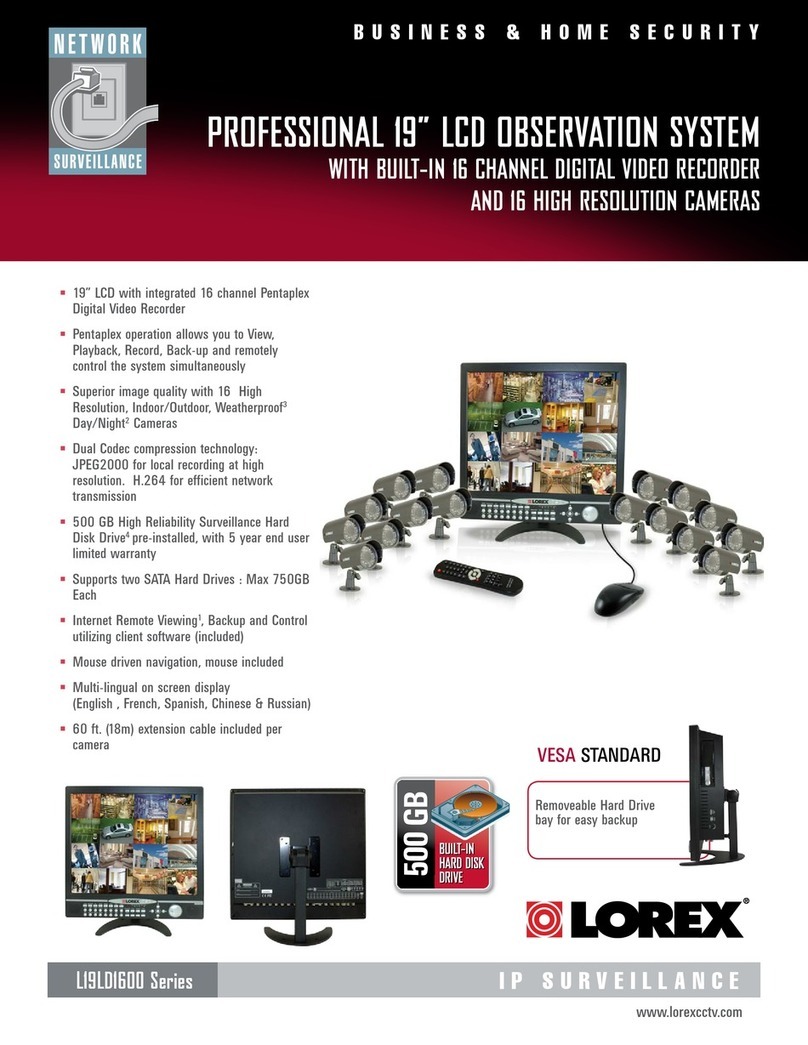 Lorex L19LD1600 Series Specifications