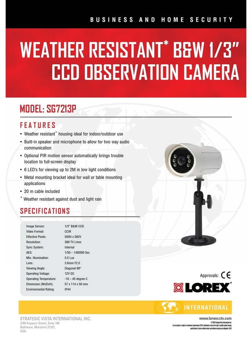 Lorex SG7213P Specifications Lorex SG7213P Specifications