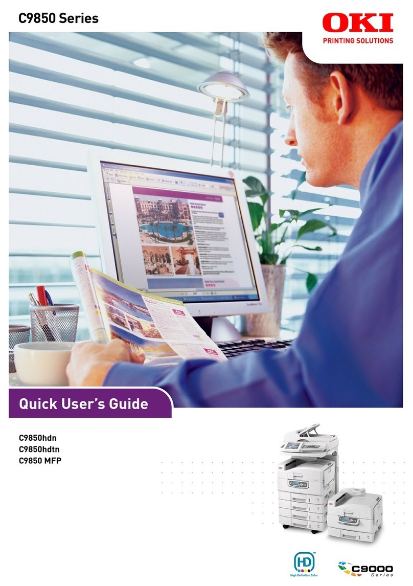 Oki C9850hdn Quick user guide