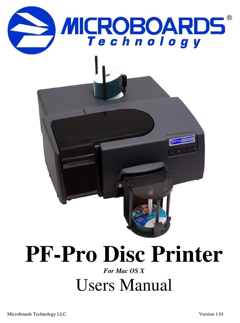 MicroBoards Technology PF-Pro Disc Printer user manual