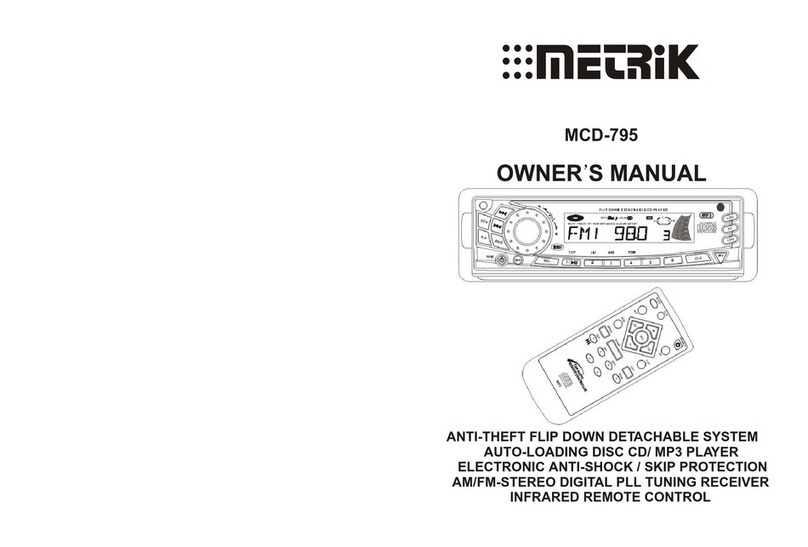 Metrik Mobile Electronics MCD795 owner's manual