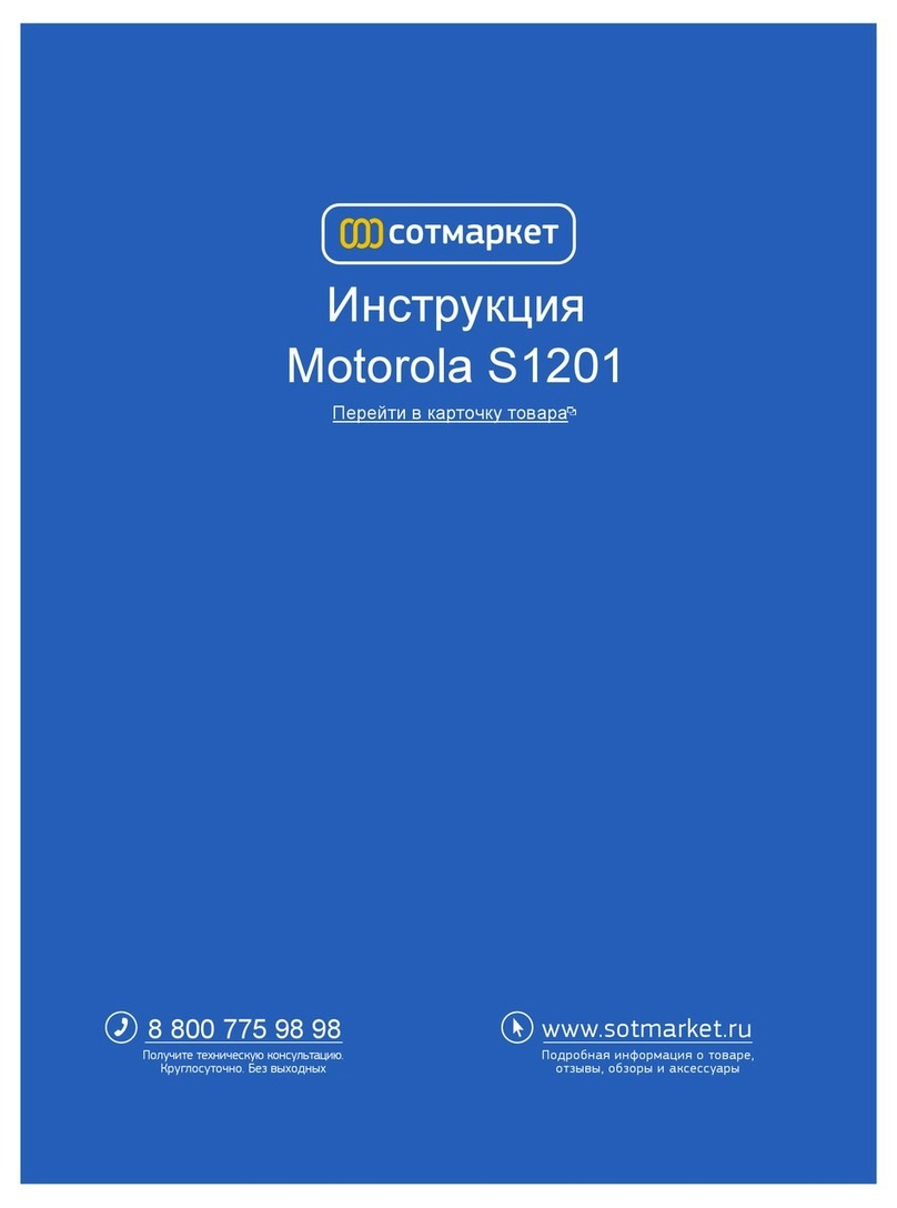 Motorola S1201 user guide