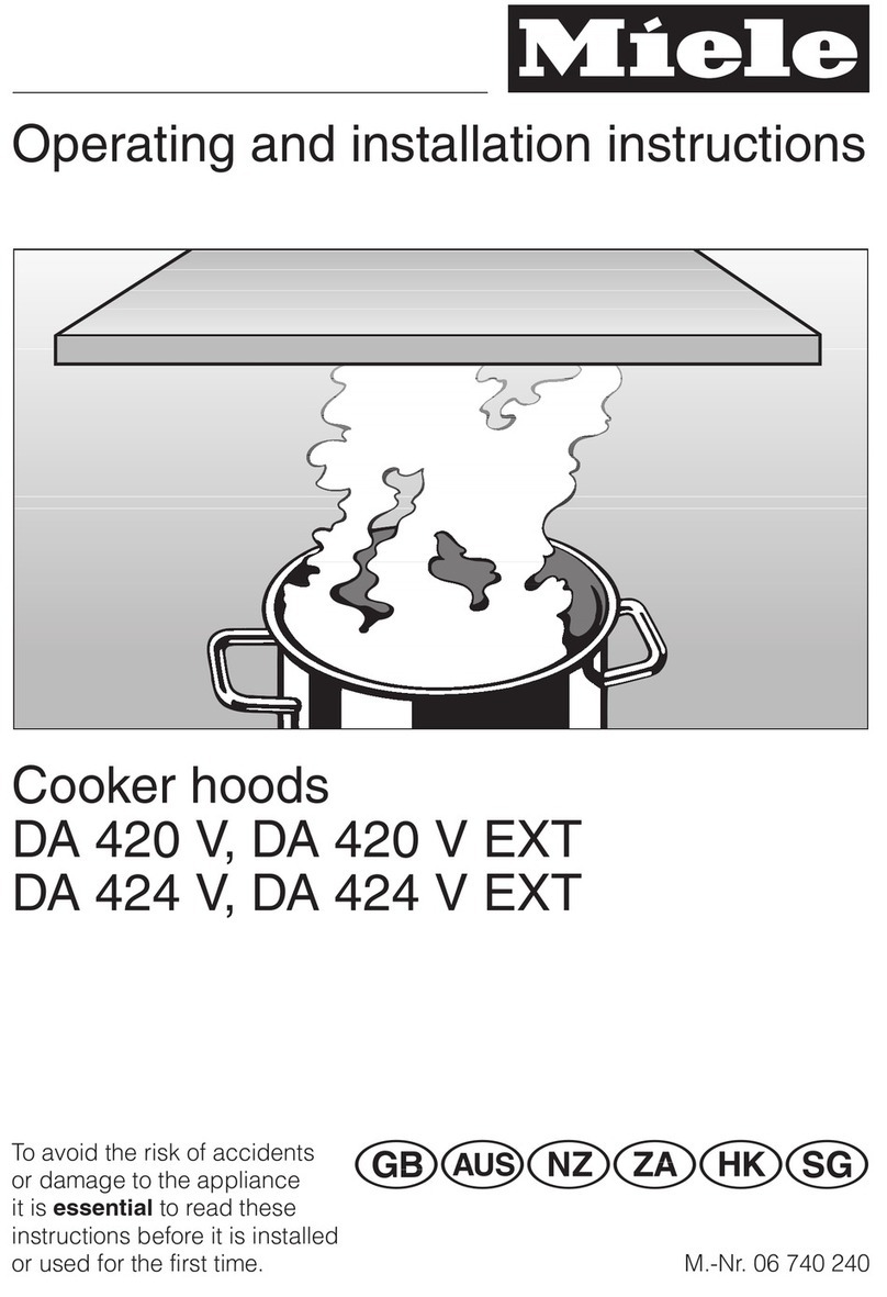 Miele DA 424 V EXT Operating and installation instructions