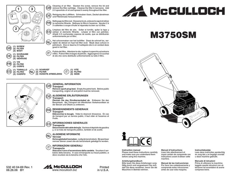 McCulloch M3750SM instruction manual