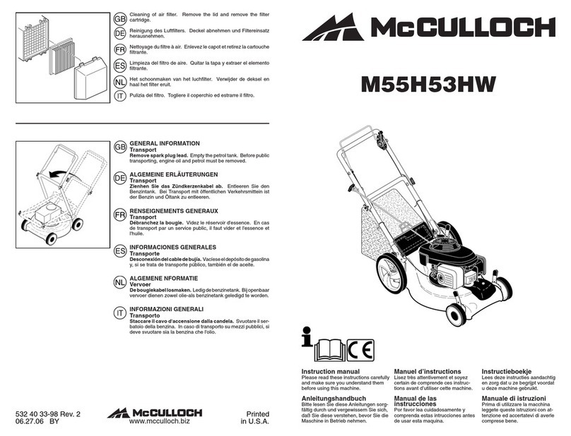 McCulloch M55H53HW User manual