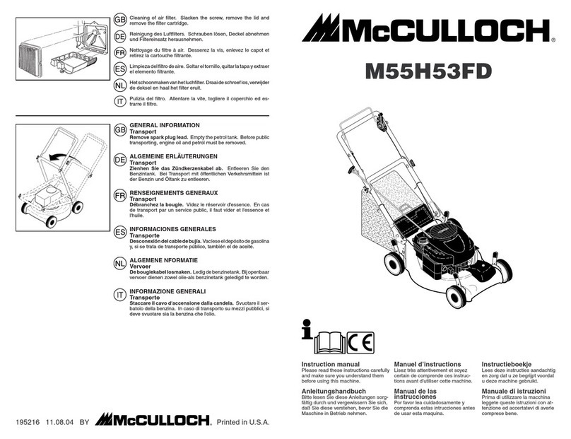McCulloch M55H53FD instruction manual