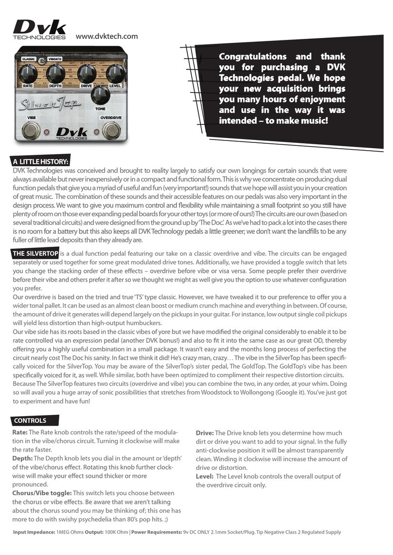 DVK Technologies Silver Top quick guide