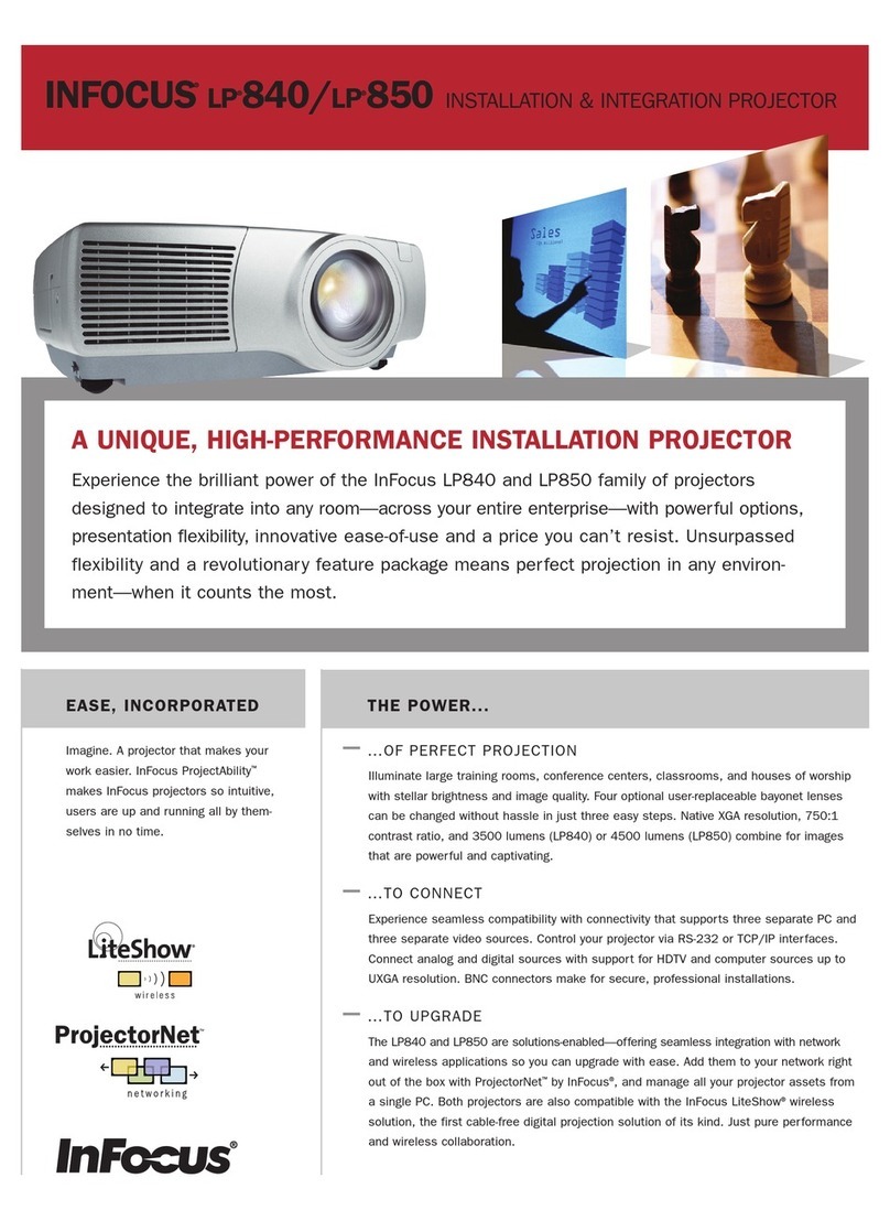 InFocus LP 850 User manual InFocus LP 850 User manual