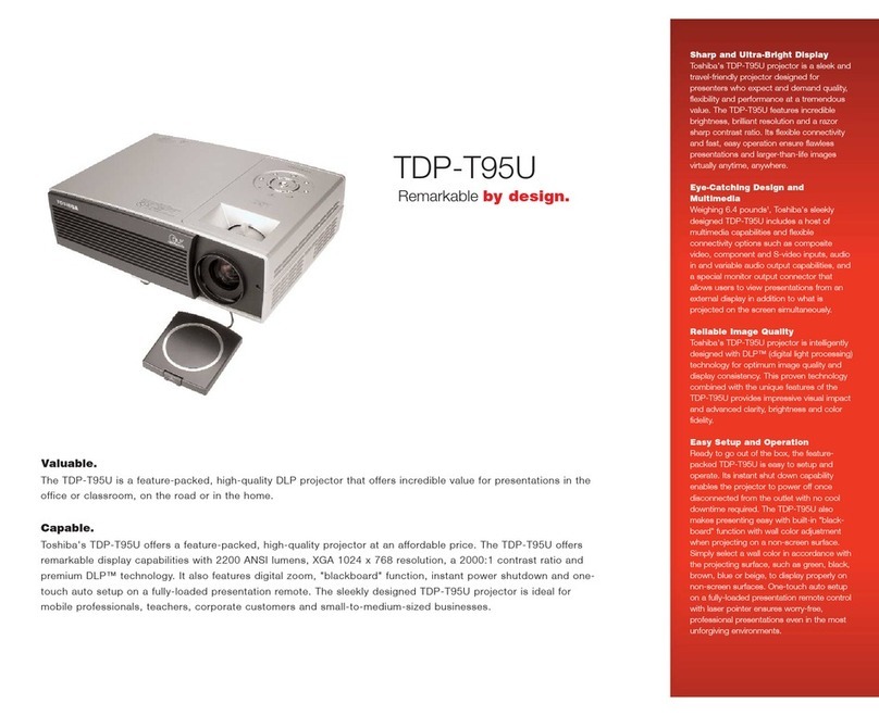 Toshiba TDP-T95U Installation instructions Toshiba TDP-T95U Installation instructions