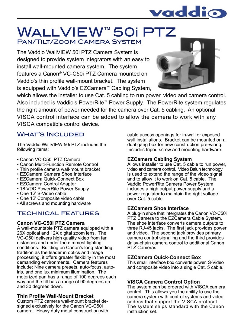 VADDIO WallVIEW 50i User manual