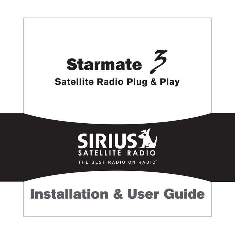 Sirius Satellite Radio Starmate 3 Operation manual