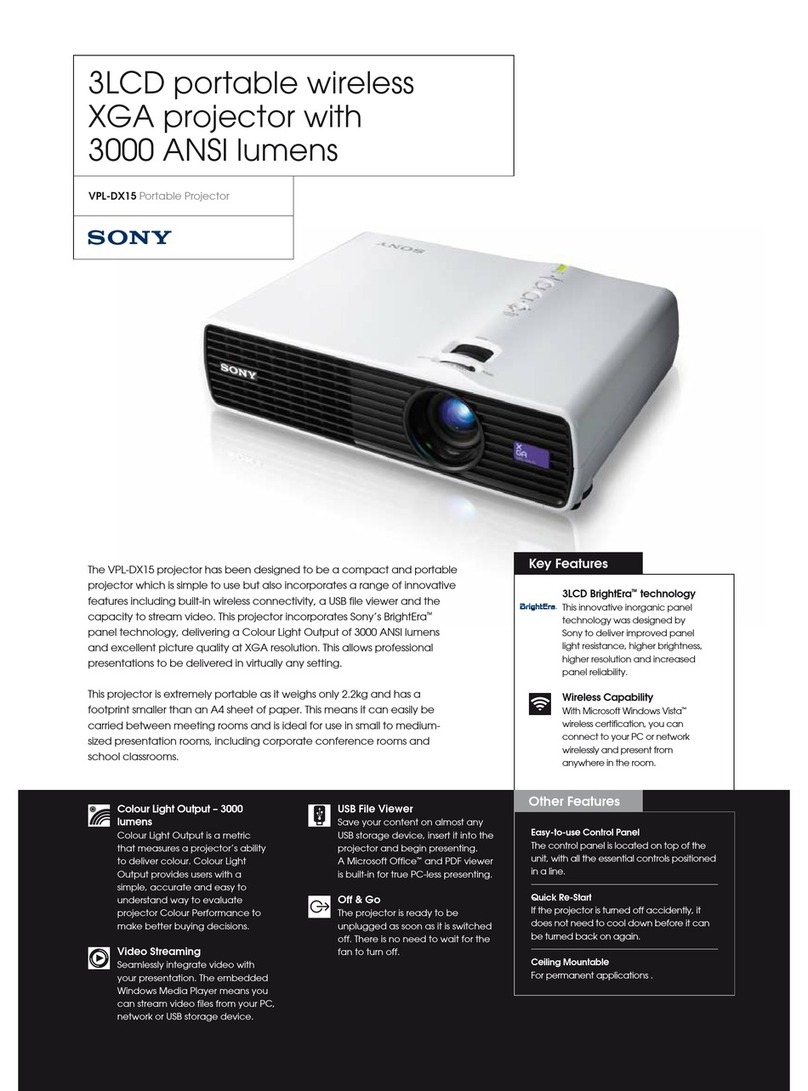 Sony VPL-DX15 User manual
