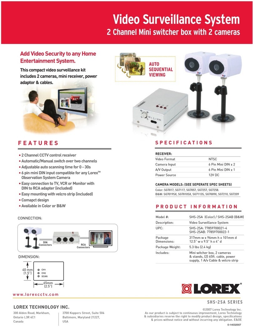 Lorex SHS-2SA series User manual Lorex SHS-2SA series User manual