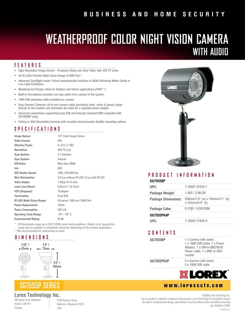 Lorex SG7555P Series User manual