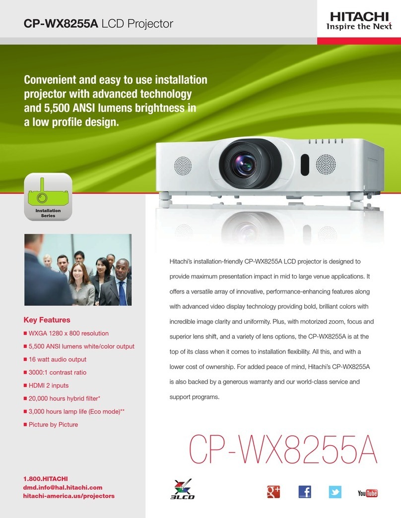 Hitachi CP-WX8255A  guide User manual