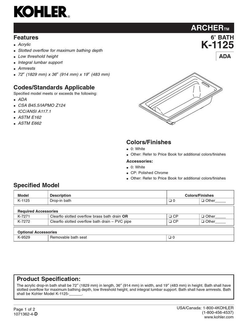 Kohler Archer K-1125 User manual