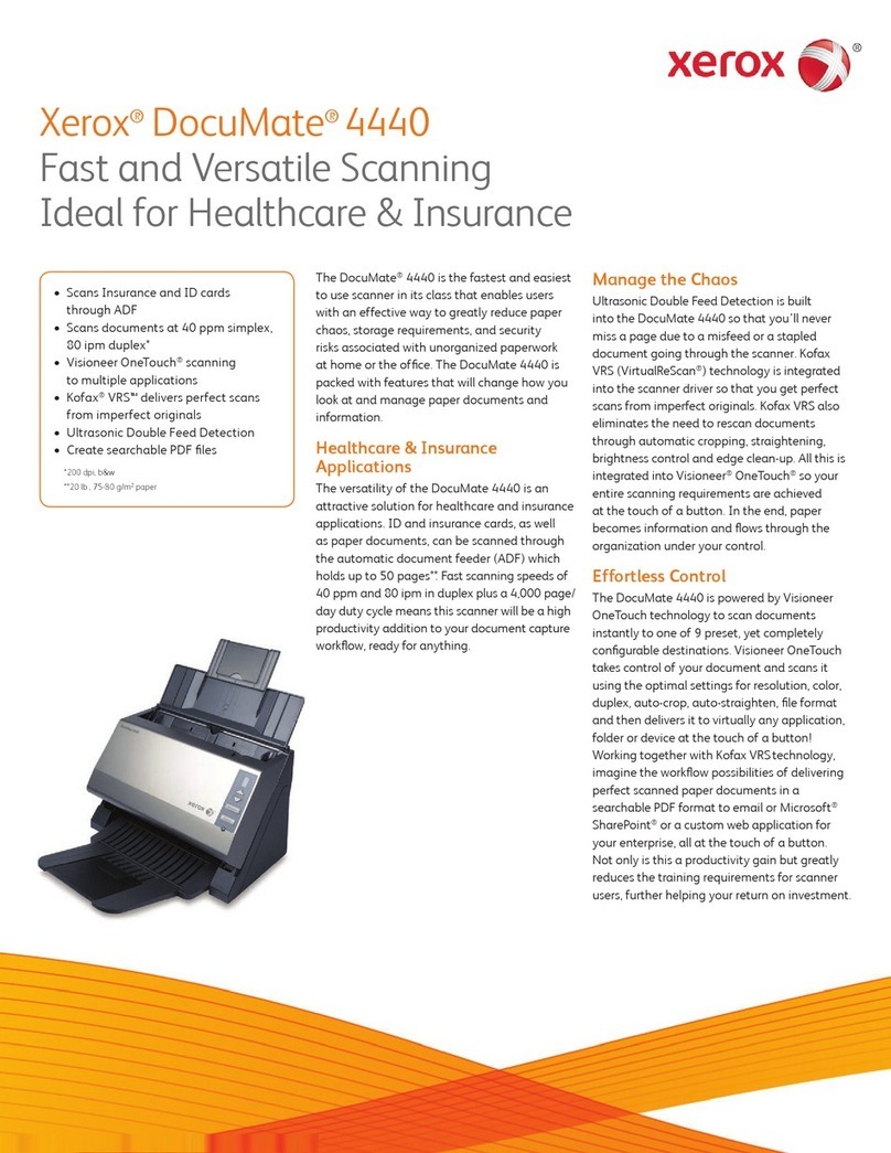 Xerox Xerox DocuMate 4440 User manual