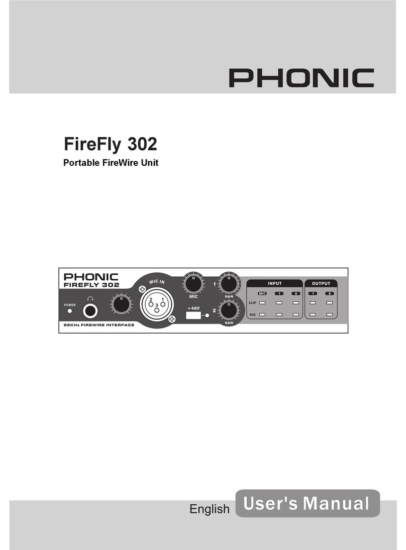 Phonic FIREFLY 302 USB user manual
