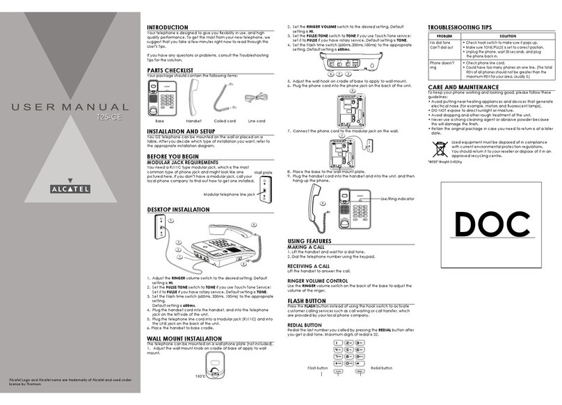Alcatel T25-CE User manual