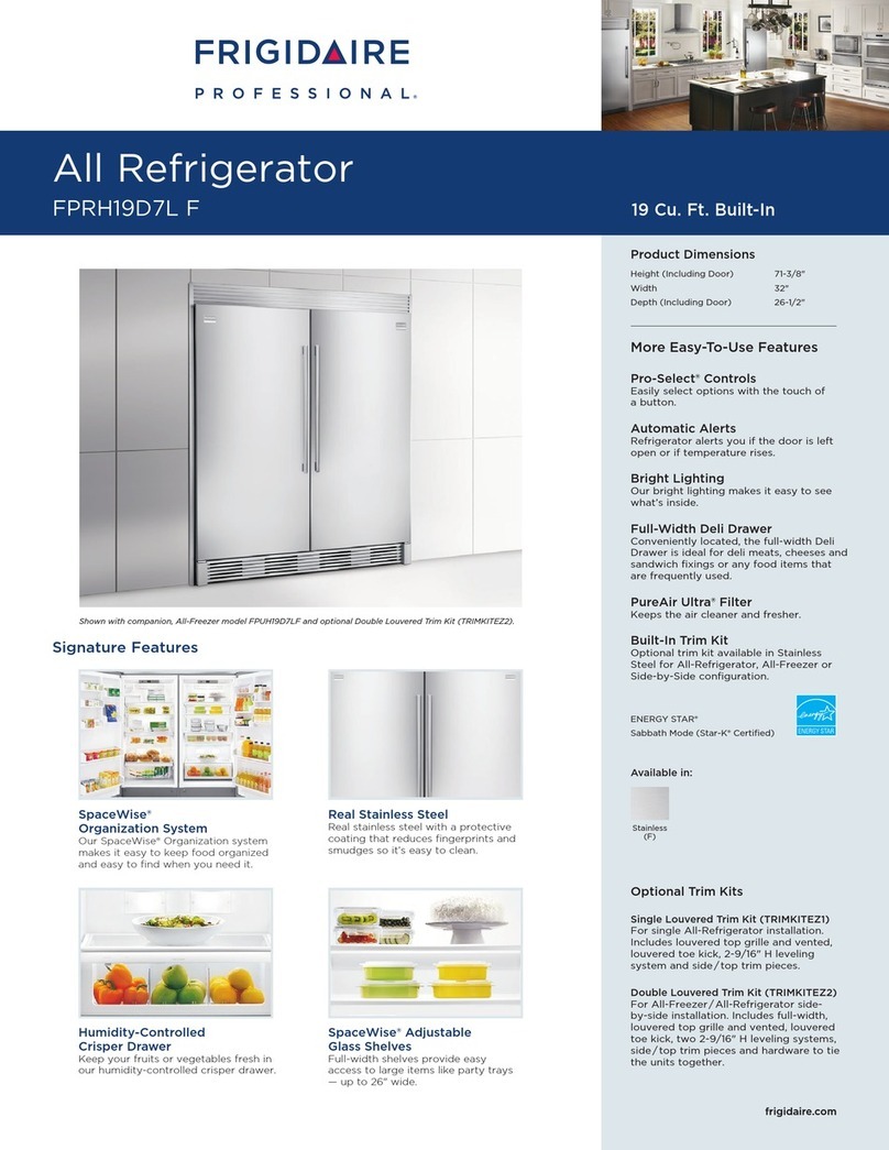 Frigidaire FPRH19D7L F Owner's manual