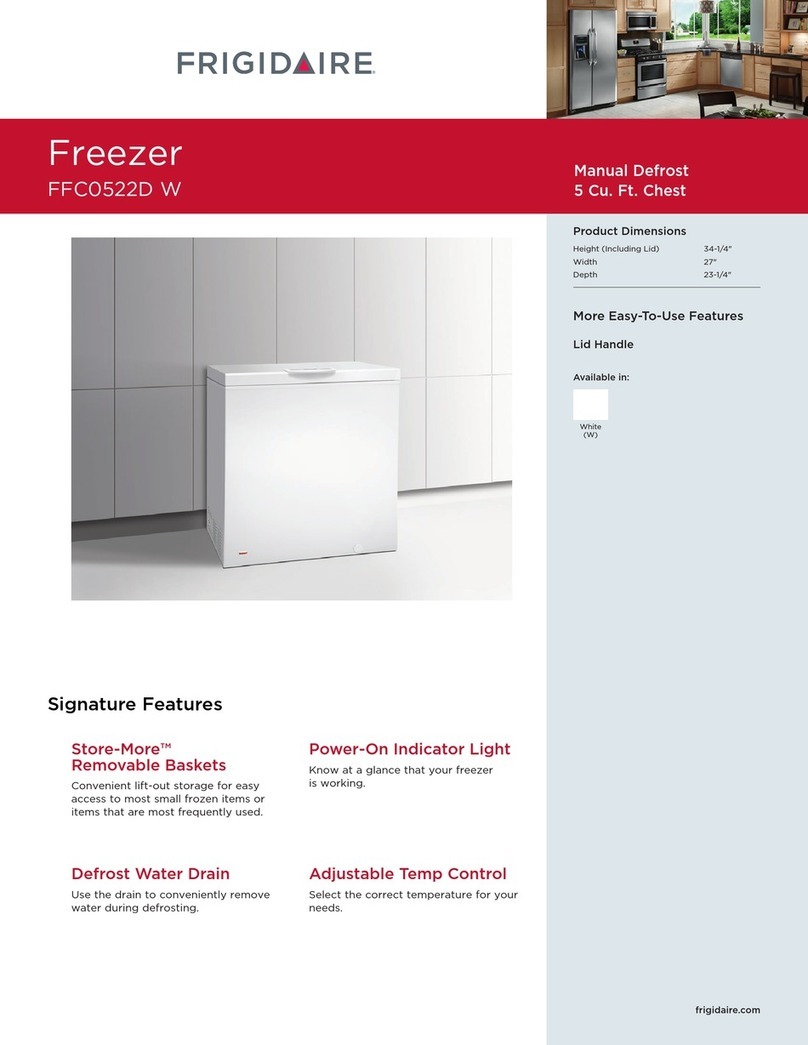 Frigidaire FFC0522D W Dimension Guide