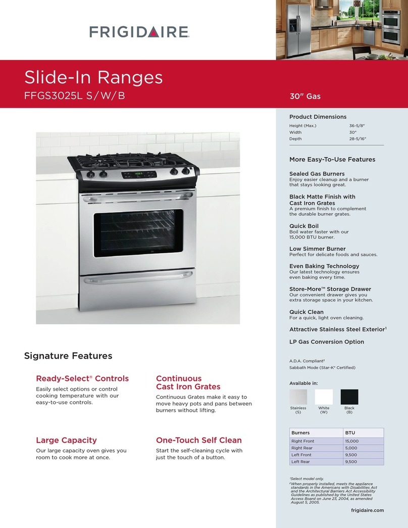 Frigidaire FPEC3085KS - 30" Electric Cooktop User manual Frigidaire FPEC3085KS - 30" Electric Cooktop User manual