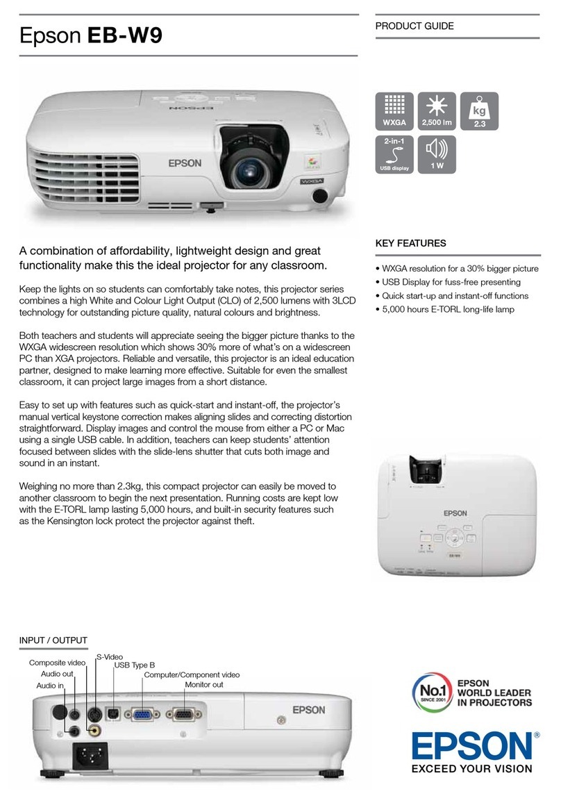 Epson EB-W9 User manual