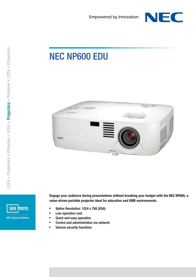 NEC NP600 EDU User manual