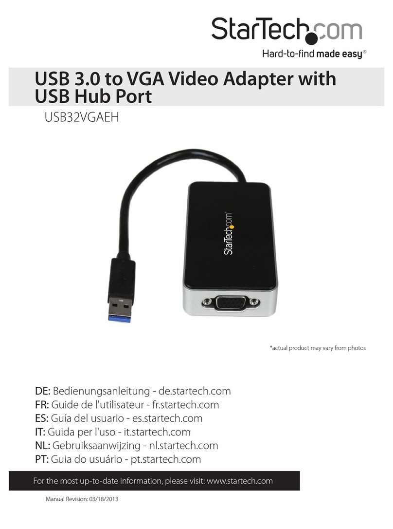 StarTech.com USB32VGAEH User manual StarTech.com USB32VGAEH User manual