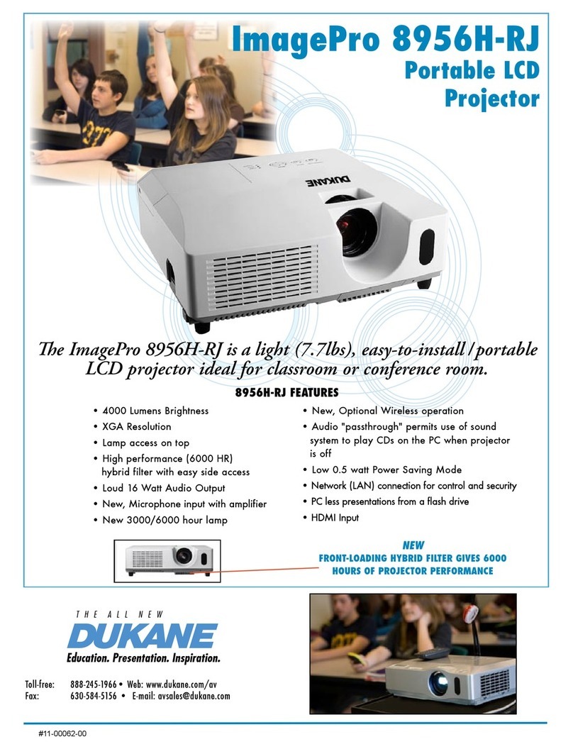 Dukane ImagePro 8956H-RJ Installation and operation manual