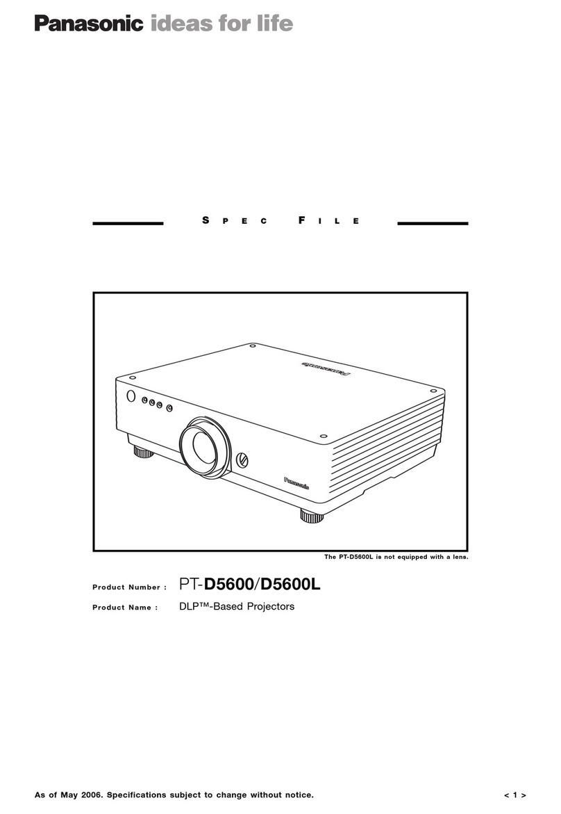 Panasonic PT-D5600 System manual