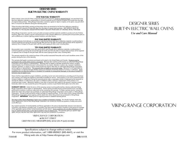 Viking F20024B User manual