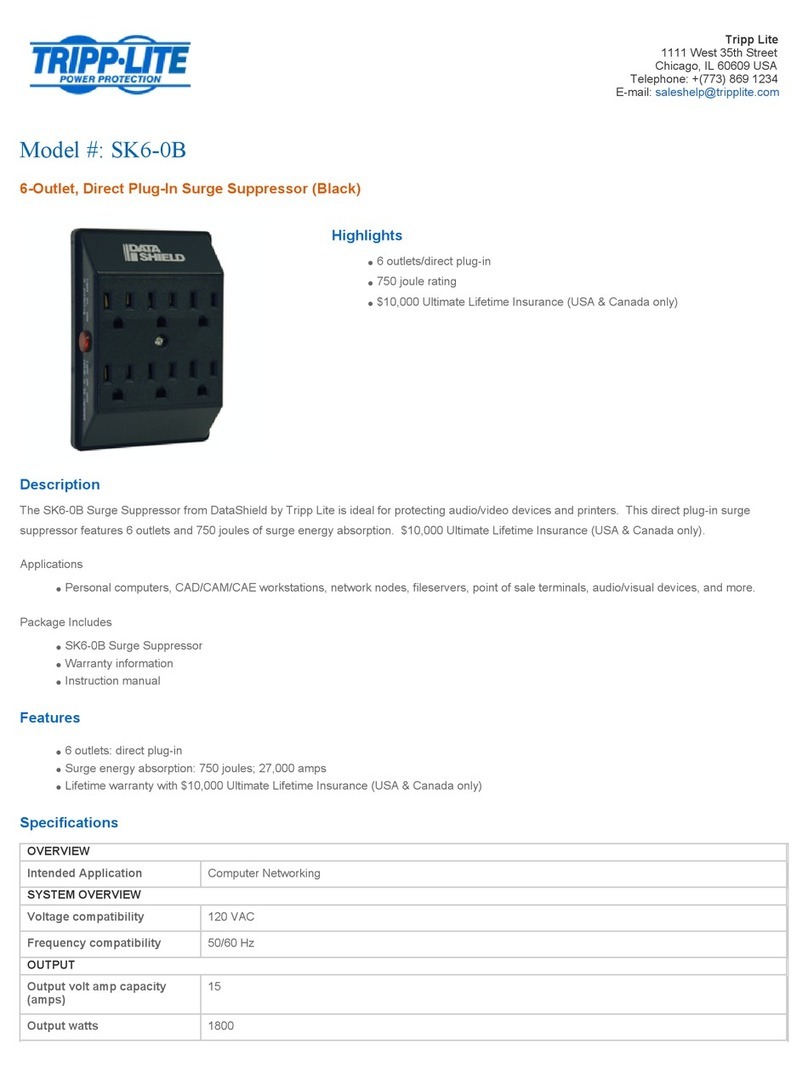 Tripp Lite SK6-0B Specifications
