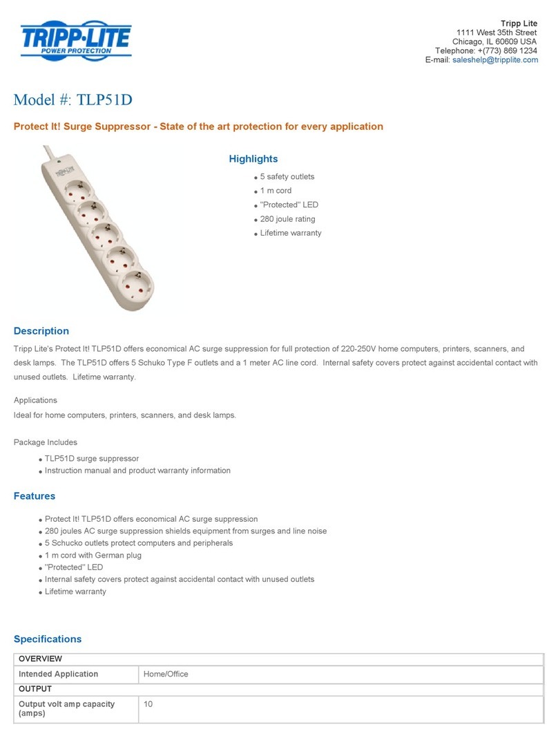 Tripp Lite TLP51D User manual