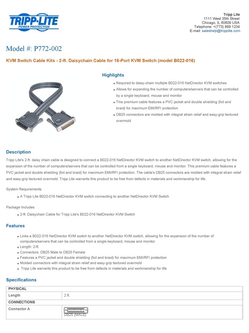 Tripp Lite P772-002 User manual Tripp Lite P772-002 User manual