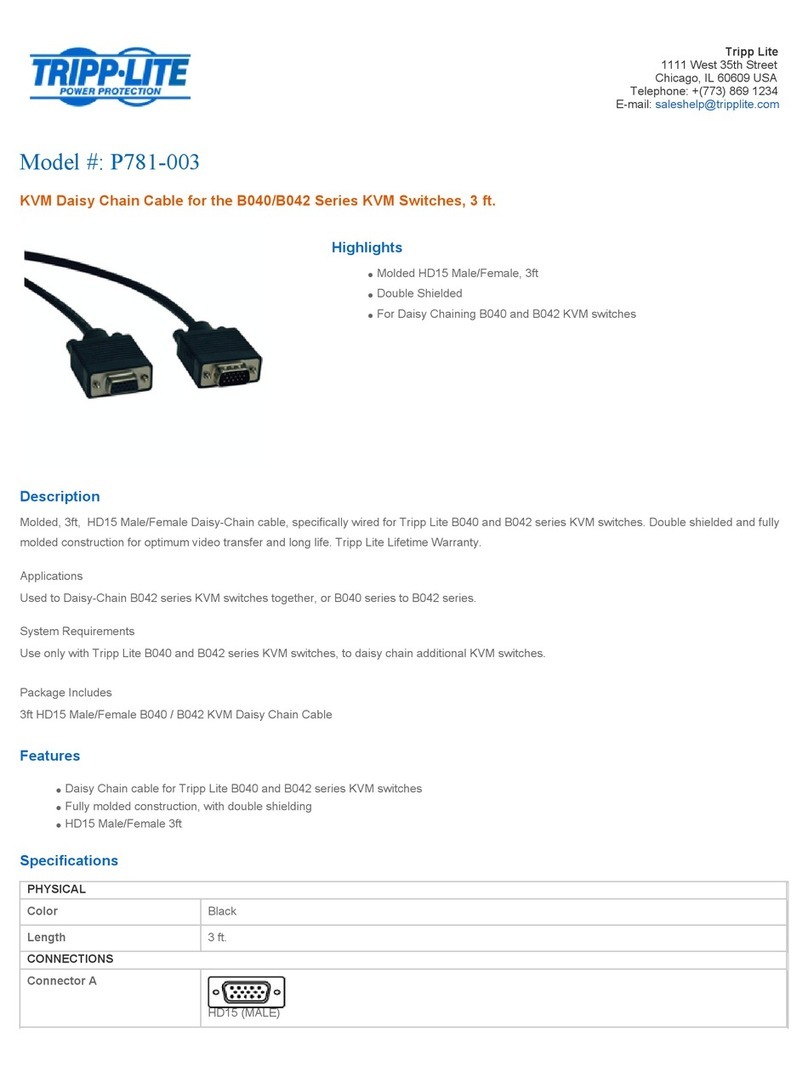 Tripp Lite P781-003 User manual