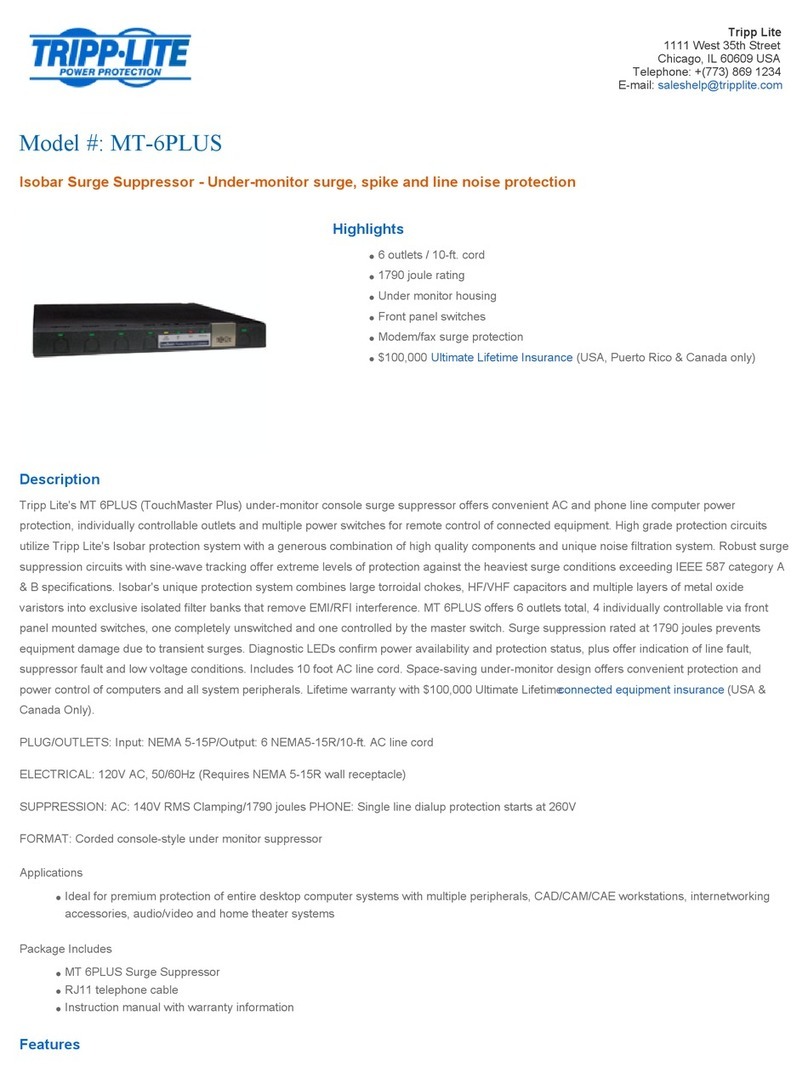Tripp Lite MT-6PLUS User manual