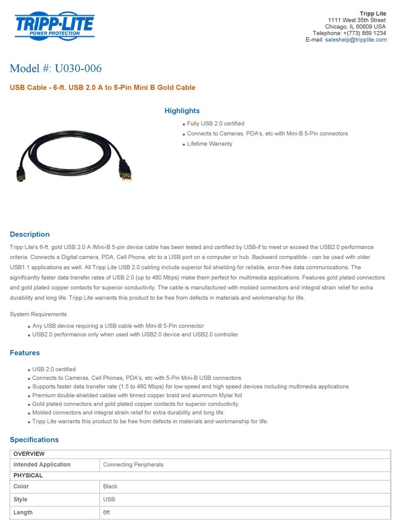 Tripp Lite U030-006 Brochure & specs