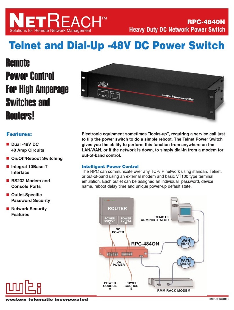 Western Telematic Net Reach RPC-4840N Specifications