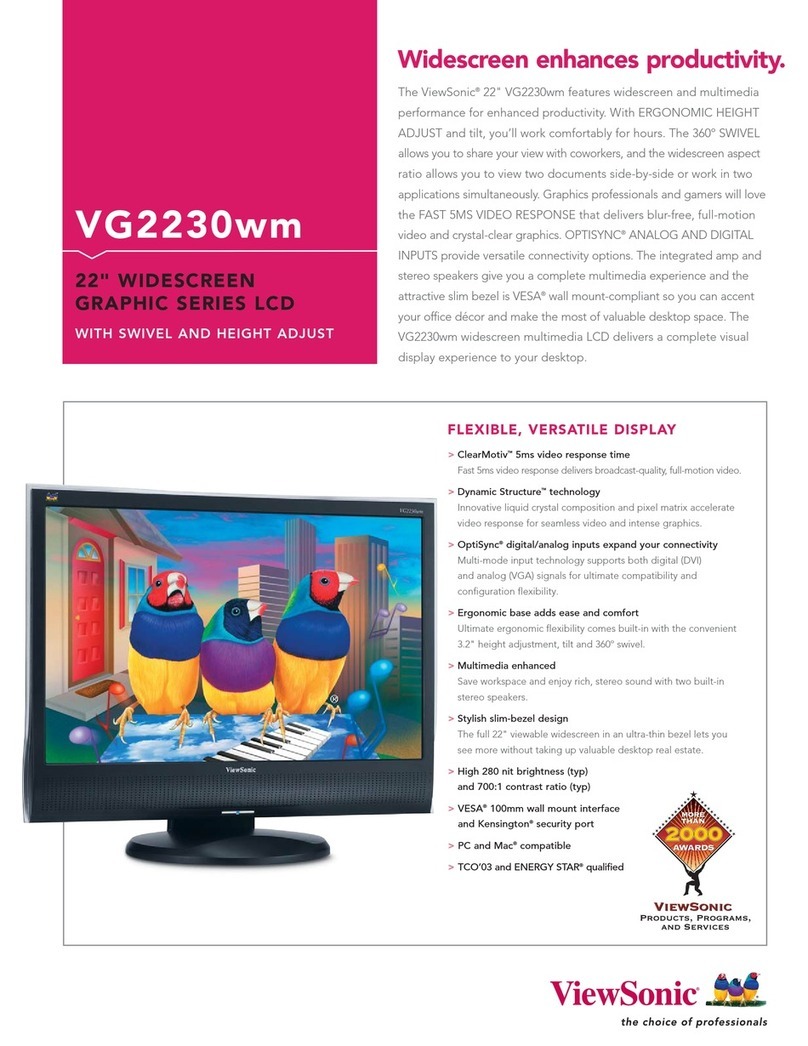 ViewSonic VG2230WM - 22" LCD Monitor User manual