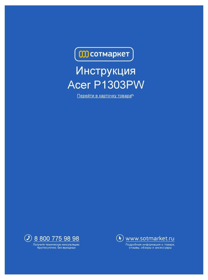 Acer P1101 Series User manual