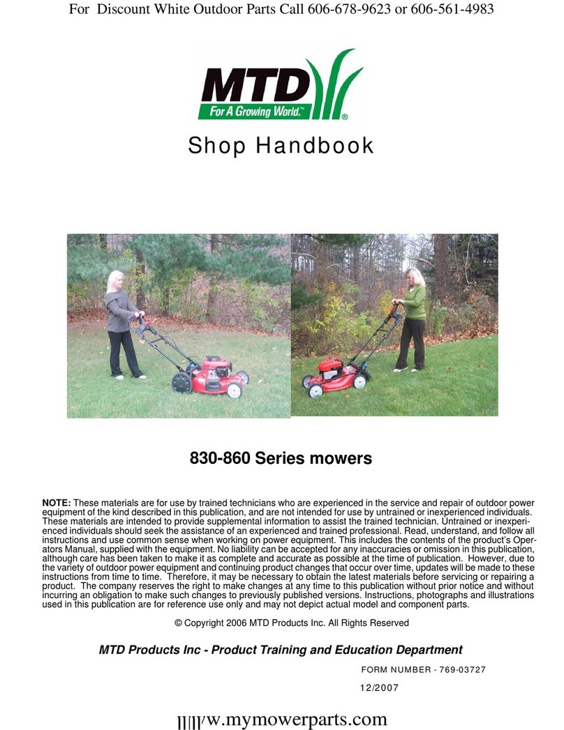 MTD Series 830 User manual