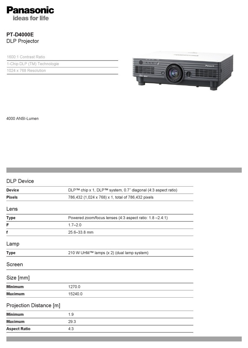 Panasonic PT-D4000E User manual