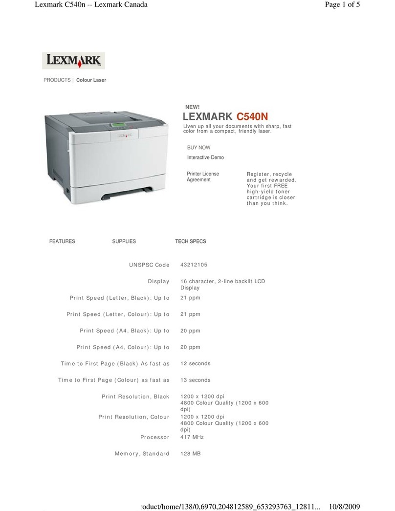 Lexmark C 540n User manual