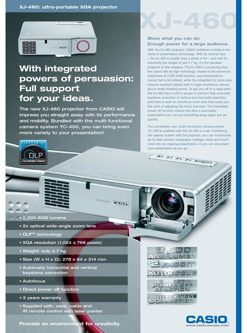 Casio XJ-460 - XGA DLP Projector Instruction manual