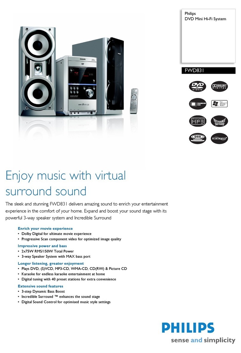 Philips FWD831 Specifications