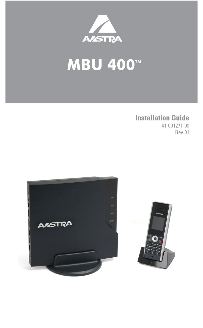 Aastra MBU 400 User manual