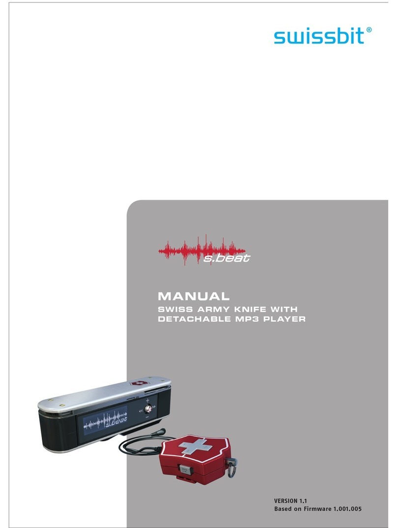 Swissbit SWISS ARMY KNIFE WITH DETACHABLE MP3 PLAYER manual&nbsp;