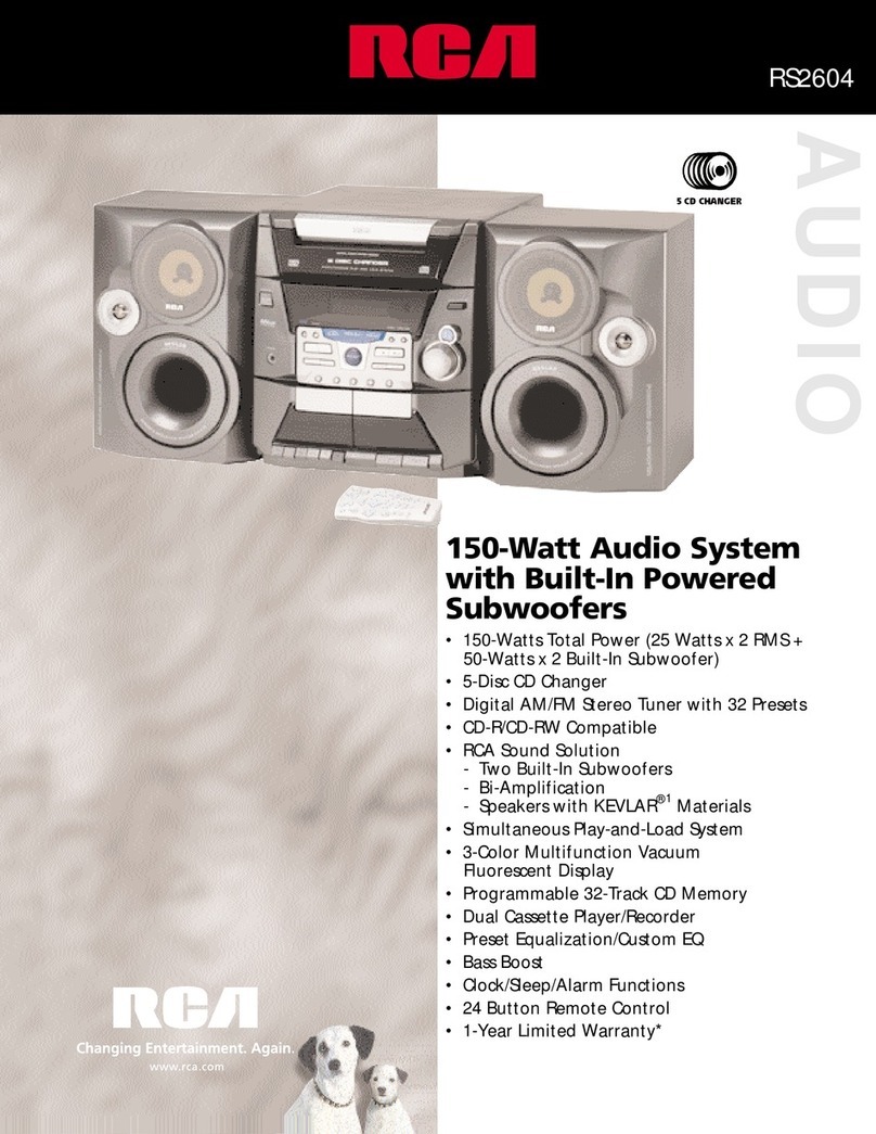 RCA RS2604 Specifications