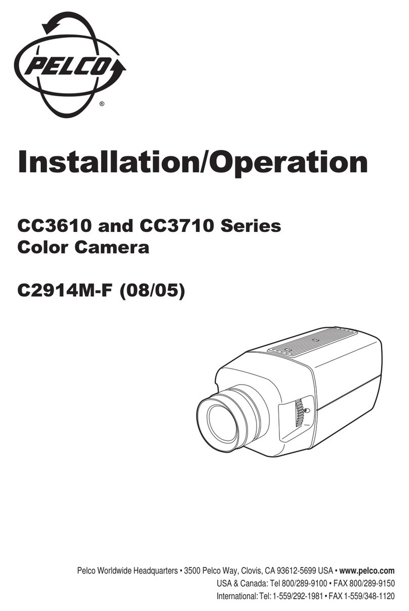 Pelco CC3710 series Installation & operation